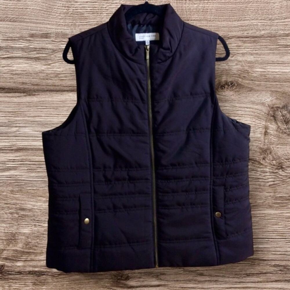 Jones New York chocolate Brown puffer vest XL
